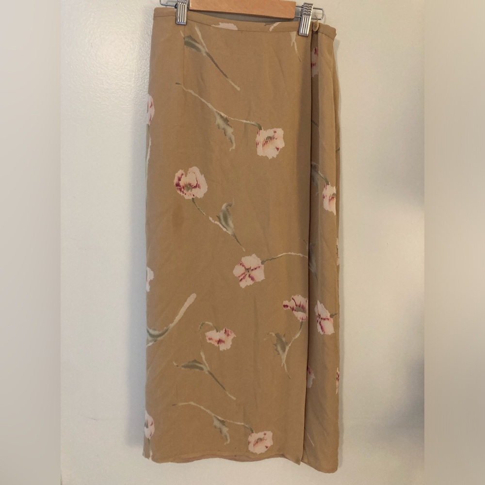 Silk Midi Skirt
